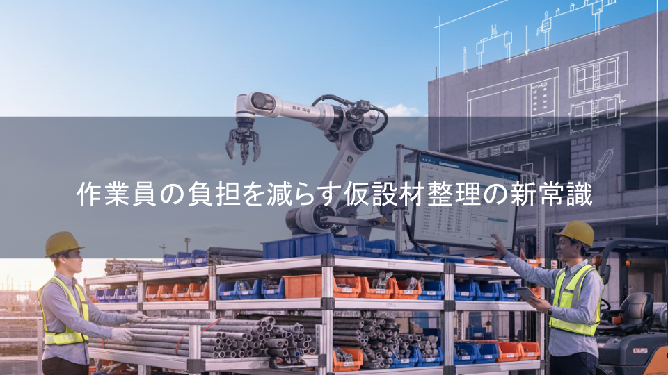 作業員の負担を減らす仮設材整理の新常識